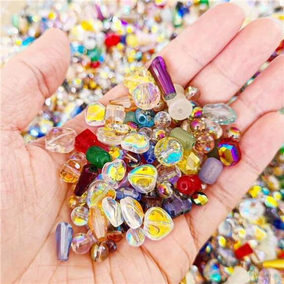 Half Pound Assorted Glass Beads - Picture 4 of 7